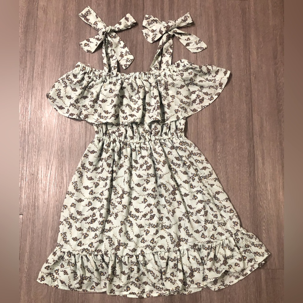 Mint floral dress